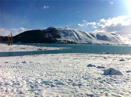 Lake Tekapo winter snow