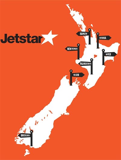 ニュージーランド国内線　ジェットスター