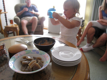 ニュージーランド人の家庭で日本食を作る