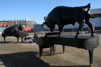 クライストチャーチ　牛の像