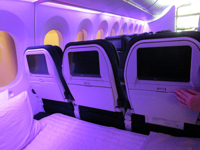 Air New Zealand sky couch
