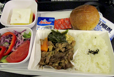 ニュージーランド航空　エコノミー機内食